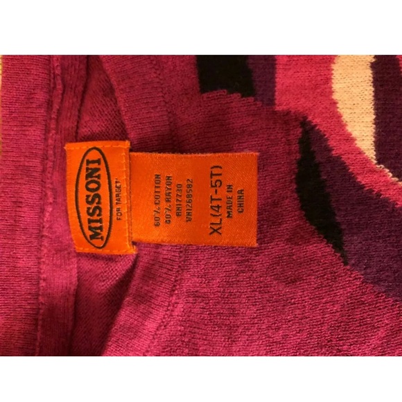 Missoni Kids sweater purple size XL 4t/5t - Picture 3 of 3